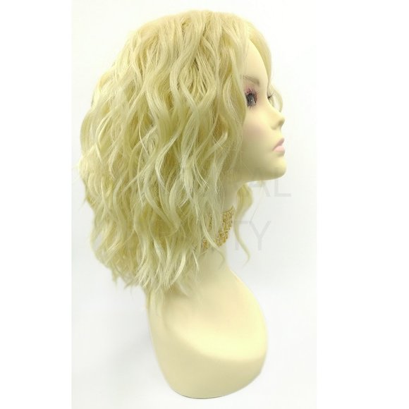 Blonde Lace Front Wavy Lob Heat Resistant Wig - Picture 3 of 5